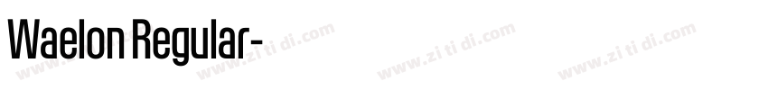 Waelon Regular字体转换